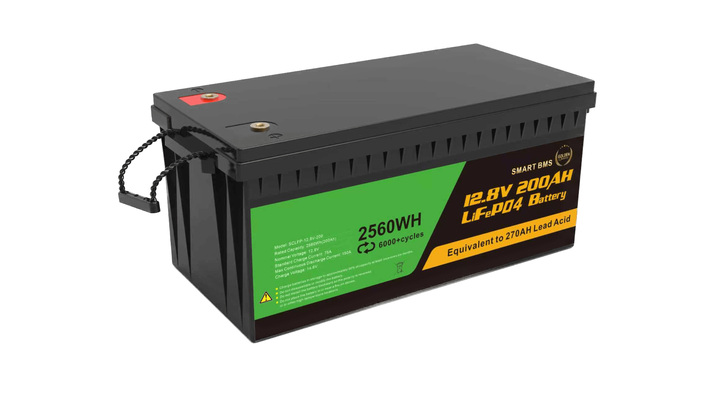 LiFePO4 12.8V 200Ah Battery